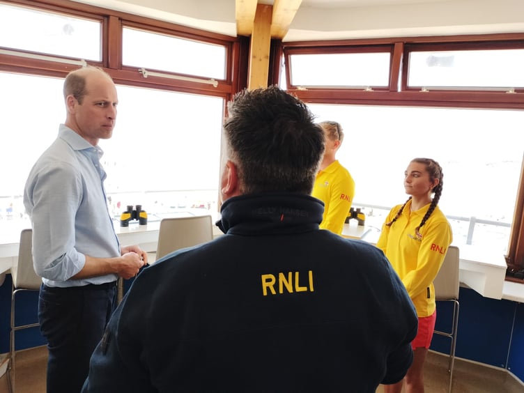 Prince William meets lifeguards