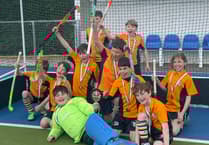 Alton Hockey Club's under-tens celebrate England Hockey In2Hockey regional tournament success in Oxford