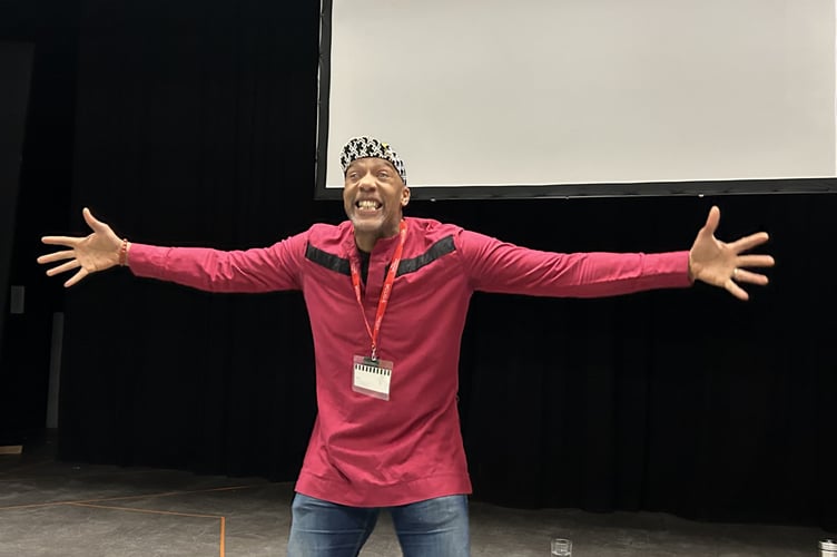 Poet Adisa 'The Verbaliser', Weydon School, Wrecclesham, April 22nd 2024.