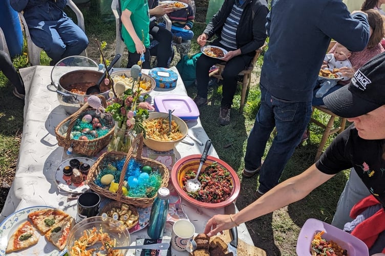 Farnham Community Farm's Easter social, April 2024.