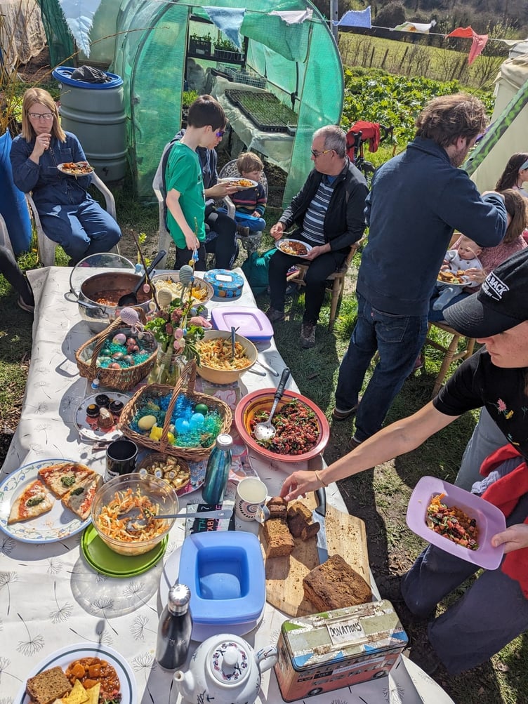 Farnham Community Farm's Easter social, April 2024.