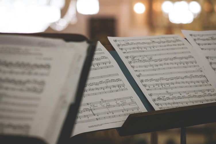 Music notes.