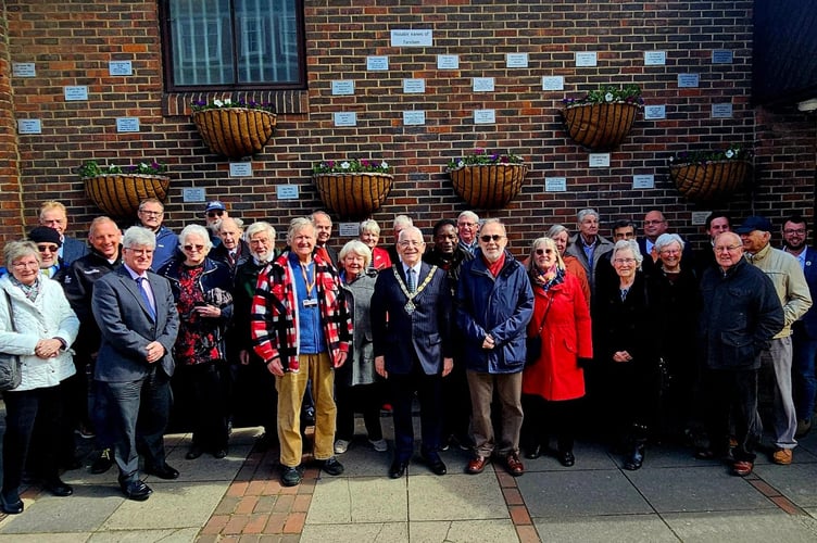 Henry and Madge Jackson Notable Names plaque unveiling, South Street, Farnham, May 2024.