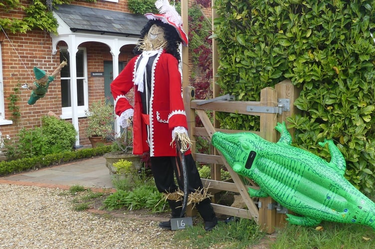 Captain Hook and Peter Pan at the Frensham Scarecrow Festival