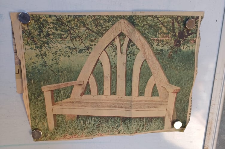 News clipping of bench taken from telegraph clipping
