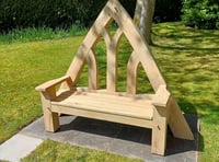 Old newspaper clipping helps create new bench
