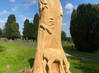New life as sculptures for two felled trees
