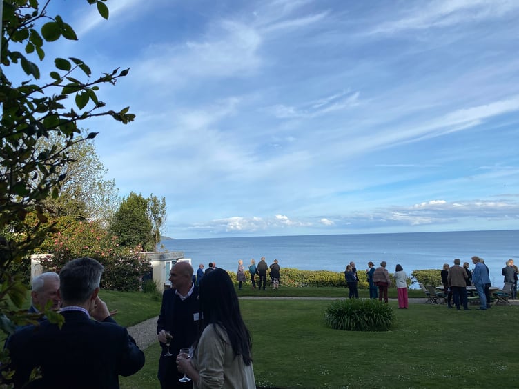 The view from the house. In the movie, the beach scenes associated with the house were actually filmed at Vault Beach, Gorran Haven.