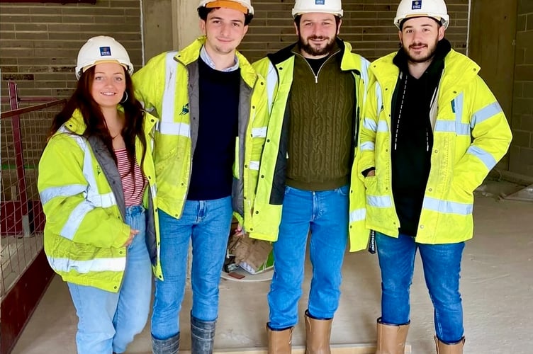 The Monte Forte team at the construction of their new location at Brightwells