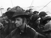  On the beaches on D-Day