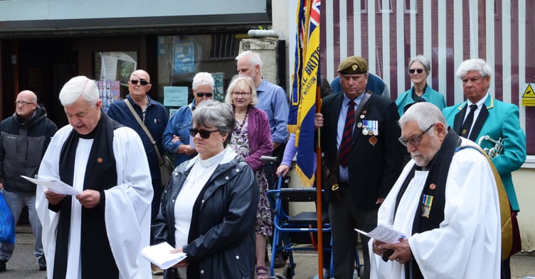 Remembering war heroes at the D Day anniversary service in Midsomer Norton (Photo: Will Nicol)