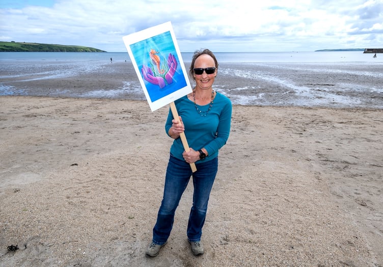 One of the beach protest organisers, Jenny Tagney. Picture: Paul Williams