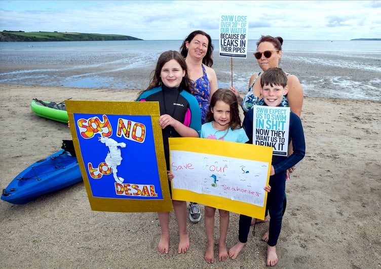 Protesters displayed posters and placards against the proposed plant. Picture: Paul Williams