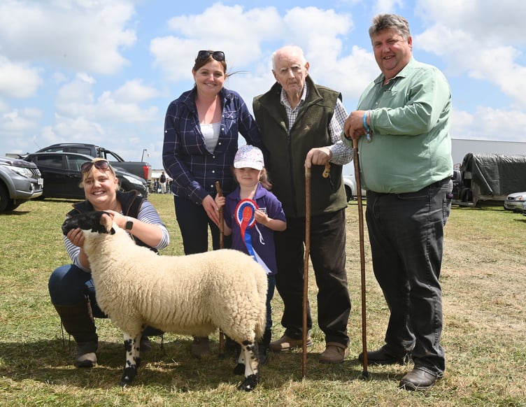 Four generations of the Cornelius family of Davidstow — including Abigail, grandad Philip, five year old Charlotte, Stephanie and Stephen — have been coming to the show for many years. Among their accolades this year was Breed Champion for the Scotch Black Face. Stephen told us: "Forty years ago father (Philip) started it off. We were all born and bred into sheep farming - we just all love it. However, it is true that farming is getting tougher; I would say if we hadn't been born into it we wouldn't start now."