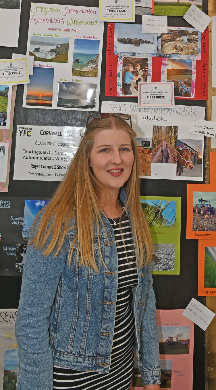 Launceston Young Farmers' Club secretary Sarah Cowling was pleased to received a first for her photography entry which depicted images from all four seasons. She said: "I have been part of the YFC for about five years now — I originally joined because some of my friends went but it is a great place to make new friends in the farming community."