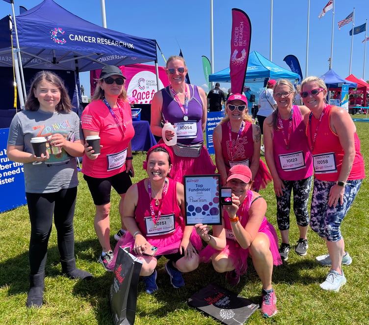 The Liskeard group won the Race4Life award for 'Top Fundraisers'