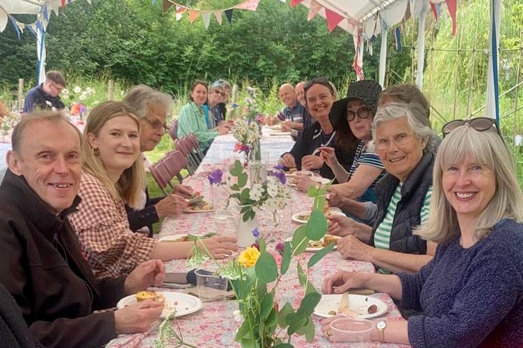 People enjoying food at Space2grow