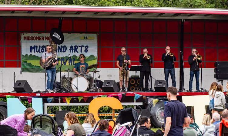 Bristol's Brass Junkies delivered melodic covers of popular songs.