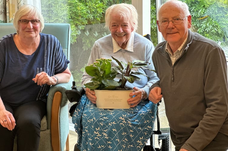 From left: Alison Gordon, Sue Farrow and David Munro, Farnham, June 11th 2024.