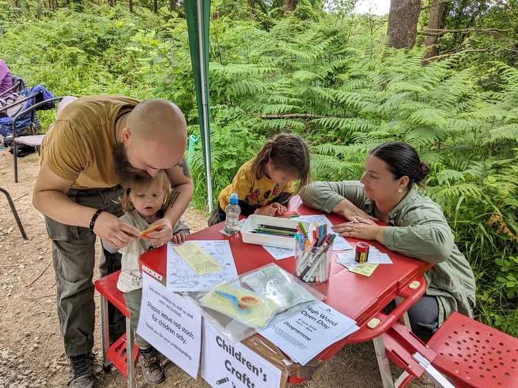 CHILDREN taking part in craft activities