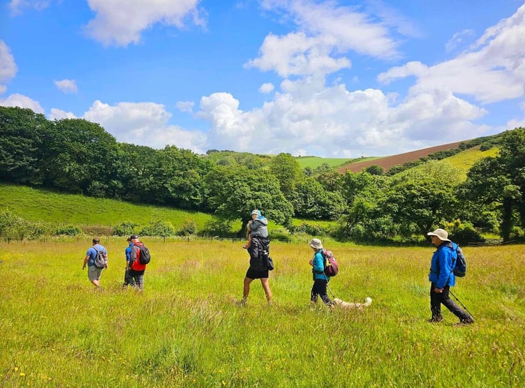 The weather improved as the beating of the bounds walk around the parish progressed.