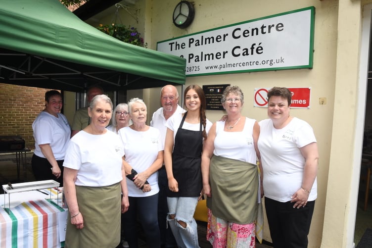 Volunteers at the Palmer Centre were on food duty.