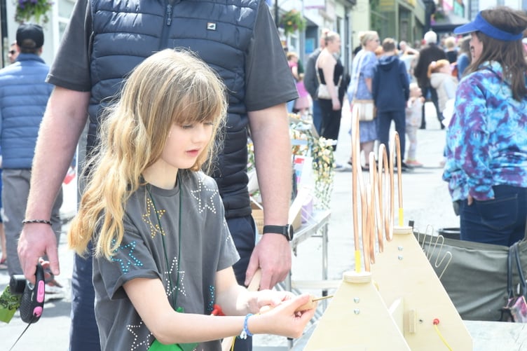 Emilia Tuck tries out one of the free games.