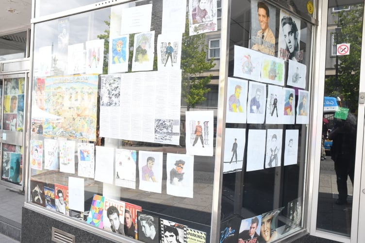 Artwork by local schoolchildren.