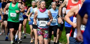 Perfect weather for running and chocolate medals for children