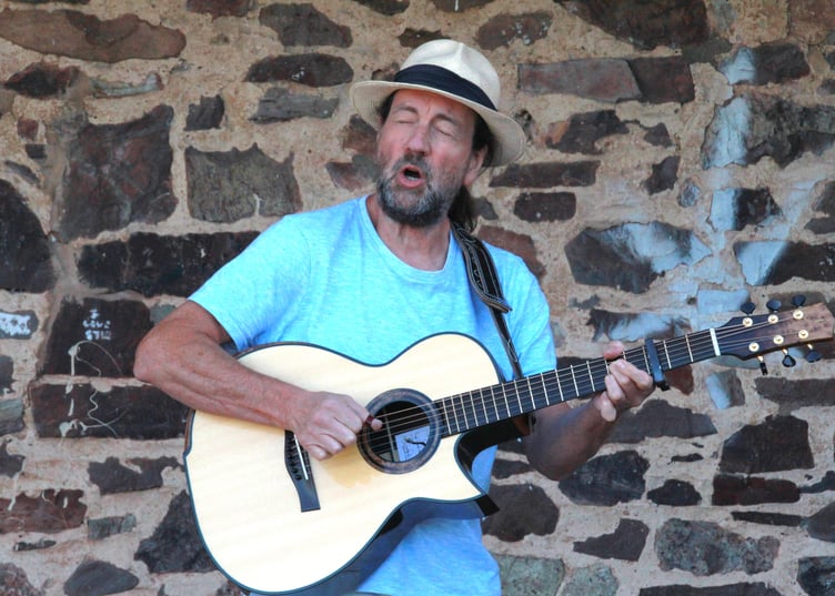Singer-guitarist Andy Popplestone at the West Somerset Folk Festival. PHOTO: George Ody.