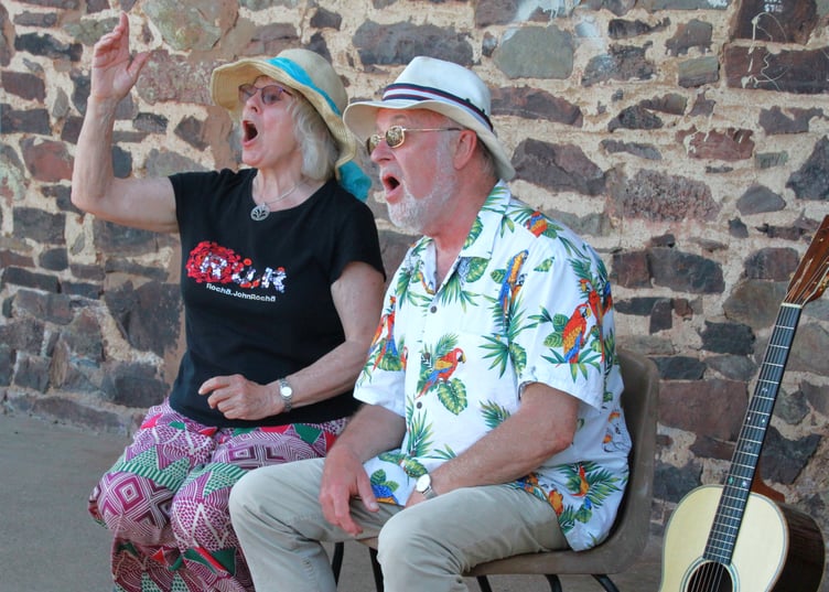 Regular West Somerset Folk Festival performers Cris and Liz Bartlett. PHOTO: George Ody.