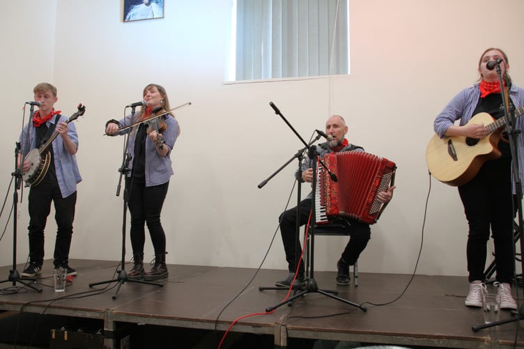 Devon-based traditional folk band Crazy Goat performing at the West Somerset Folk Festival. PHOTO: George Ody.