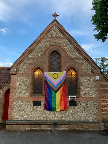 Pride flag at St Mark's Church