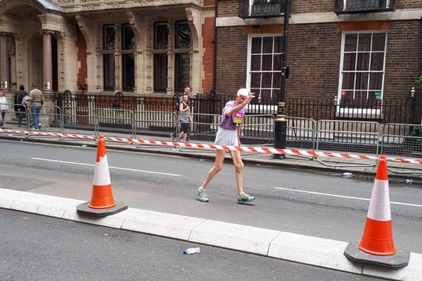 Dennis Davey running marathon in 2017