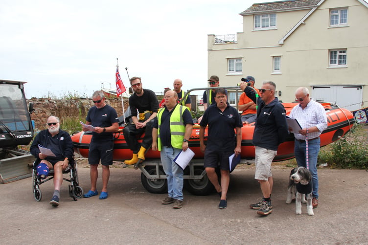 A shanty singing session during Minehead Lifeboat station's open day. PHOTO: George Ody.