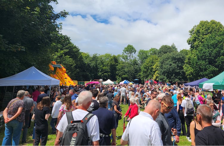 The feast week fete attracted the crowds as the sun shone down. Picture: James Mustoe