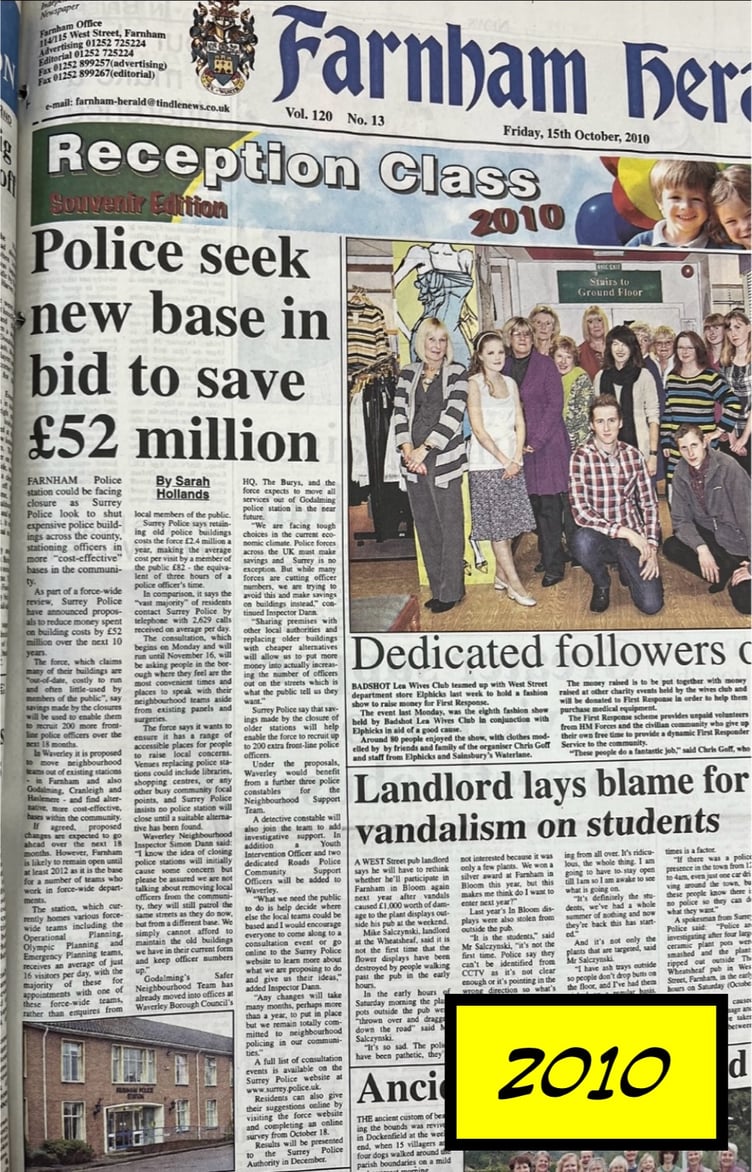 Farnham lost its police station in 2010