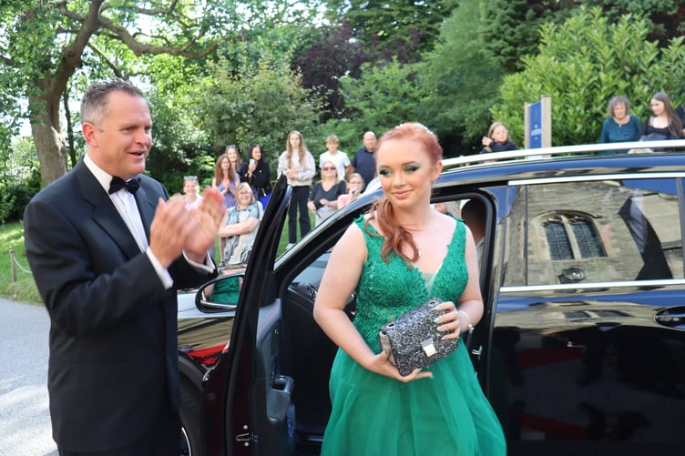 Pupils were applauded as they arrived at the event.
