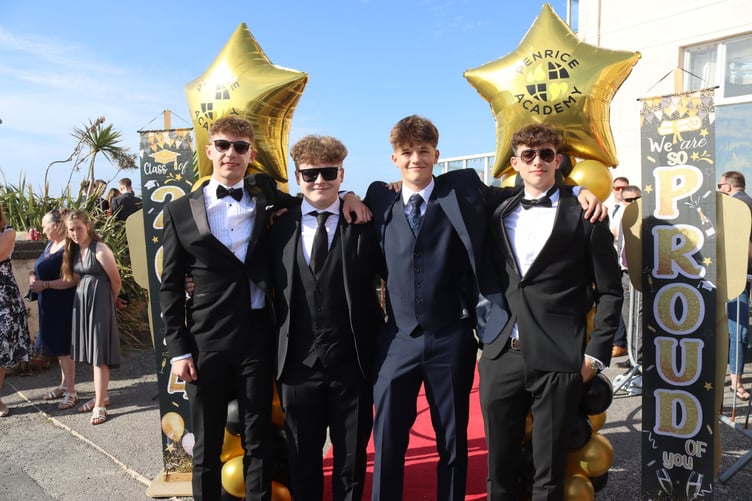 These pupils were dressed to impress at the prom.