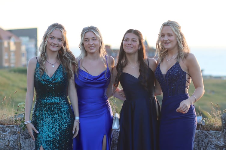 The pupils travelled from the St Austell area to Newquay for the prom.