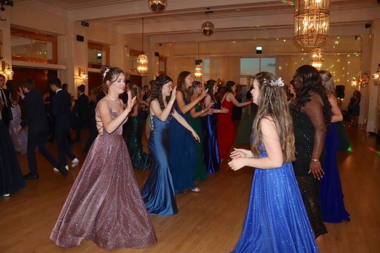 Penrice Academy youngsters enjoying a dance at their prom.