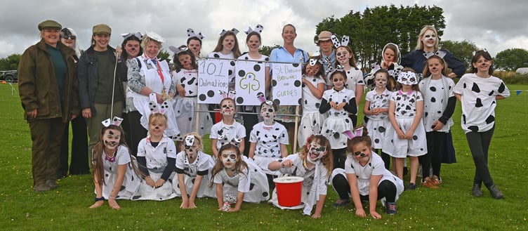 The St Breward Brownies and Guides with 101 Dalmatians. (Picture: Adrian Jasper)