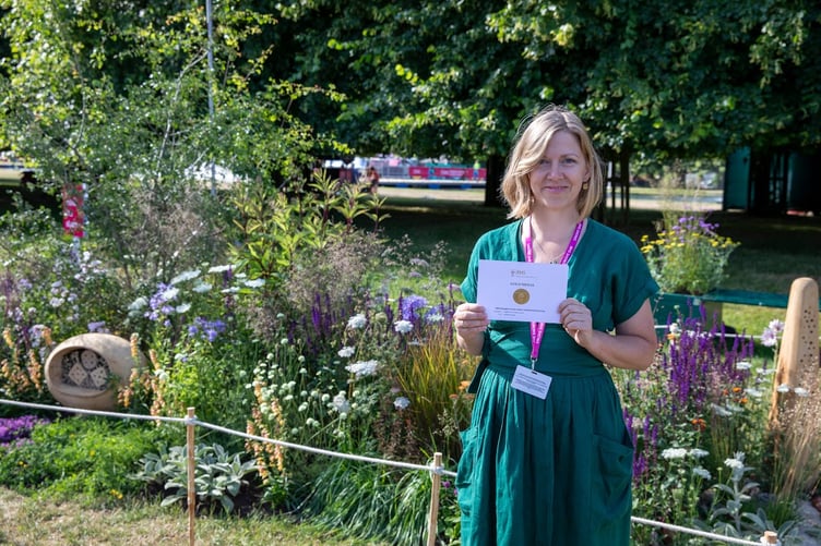 Hayley Herridge won a gold medal at the RHS Hampton Court Palace Garden Festival. Picture: Sarah Cuttle