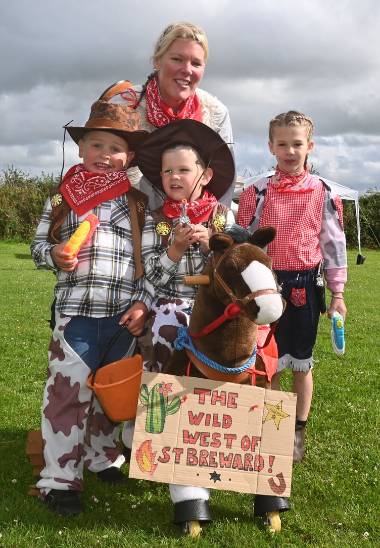 Kodi, Sam, Marcy and Ned with The Wild West of St Breward. (Picture: Adrian Jasper)