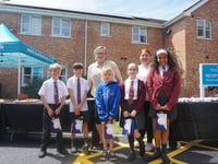 Pupils win prizes as mayor opens care home extension