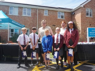 Pupils win prizes as mayor opens care home extension