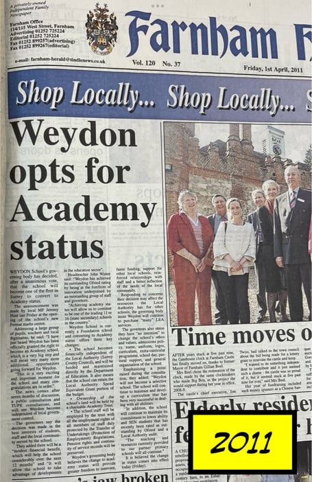 How the Herald reported the change in 2011