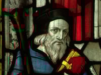 <p>Theologian John Wycliffe, shown in stained glass at Truro Cathedral, inspired a heretical movement that reached as far as Farnham.</p>