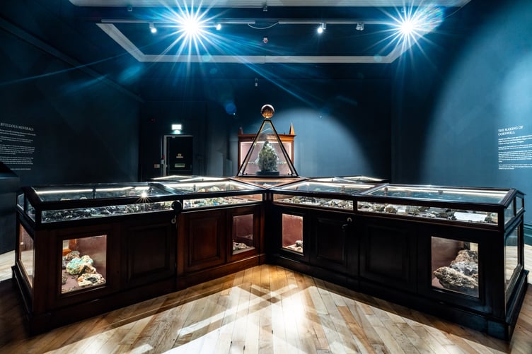 The new mineral gallery space at the Royal Cornwall Museum