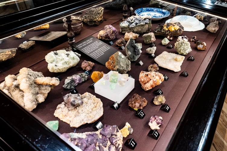 Exhibits in the revamped mineral gallery at the Royal Cornwall Museum